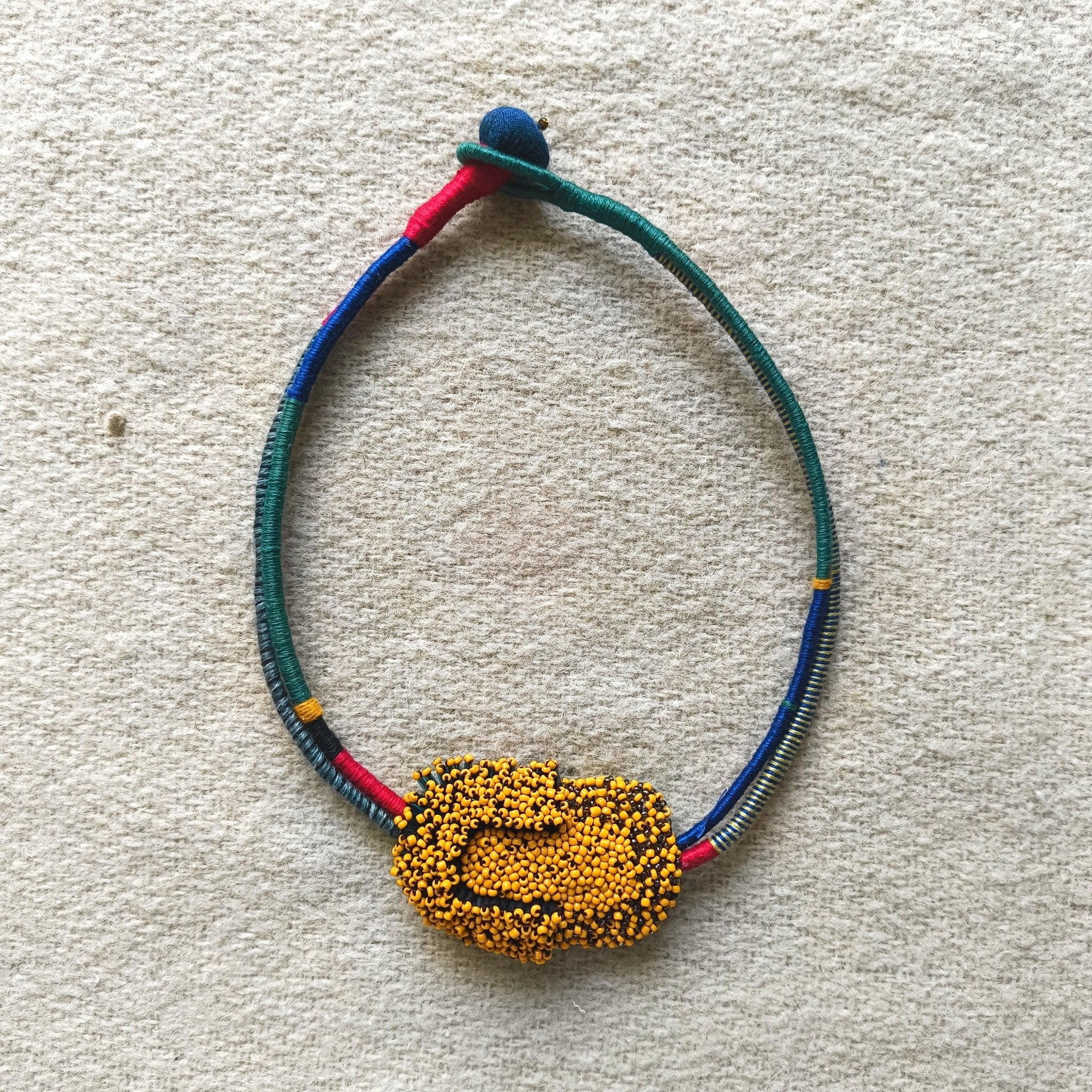 Bloom Sculpture Neckpiece - Brown - CiceroniNeckpieceBandish