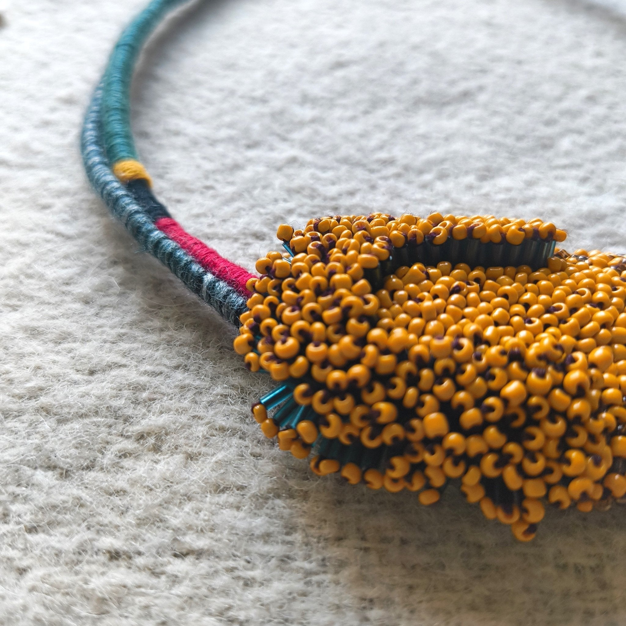 Bloom Sculpture Neckpiece - Brown - CiceroniNeckpieceBandish