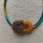 Bloom Sculpture Neckpiece - Orange - CiceroniNeckpieceBandish