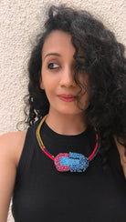 Bloom Sculpture Neckpiece - Red - CiceroniNeckpieceBandish