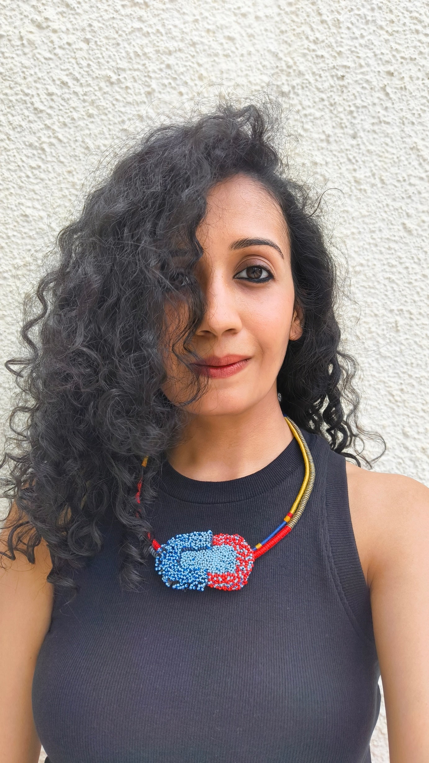 Bloom Sculpture Neckpiece - Red - CiceroniNeckpieceBandish
