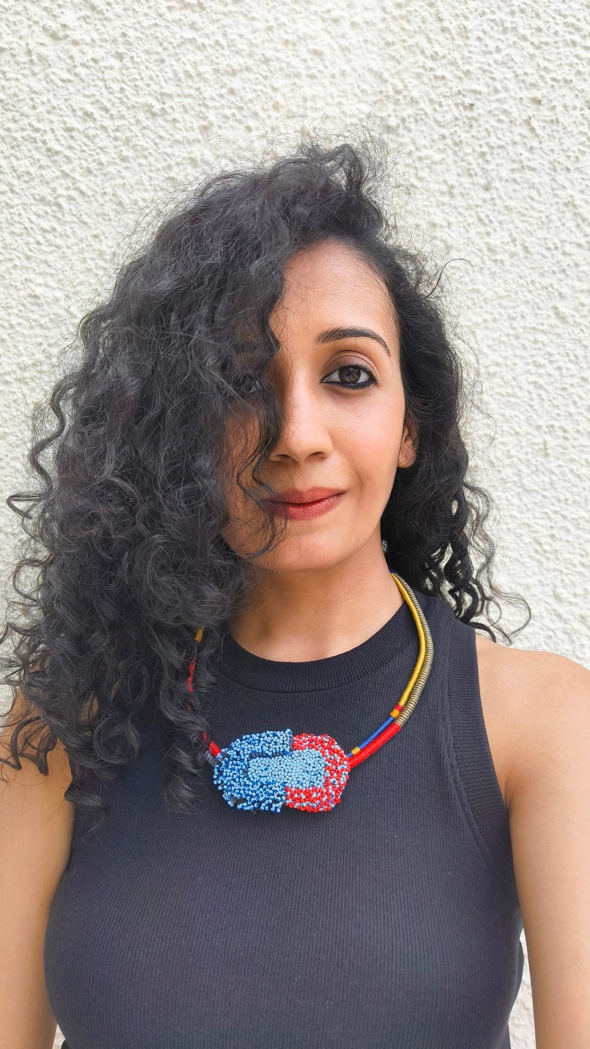 Bloom Sculpture Neckpiece - Red - CiceroniNeckpieceBandish