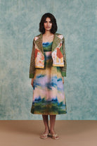 Blot Co - linen Kantha Bolero Jacket - CiceroniJacketsSaphed