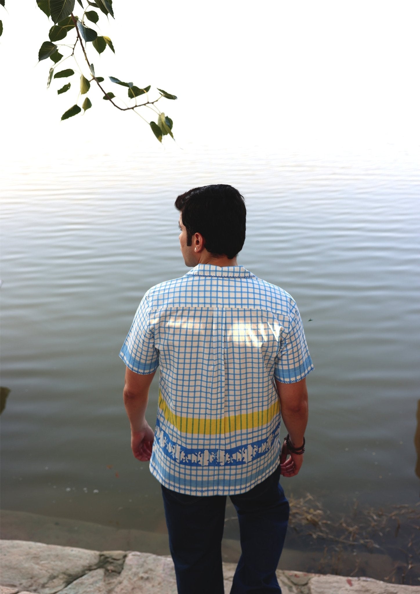 Blue Checks Half Sleeve Shirt - CiceroniMen ShirtsThe Raw India