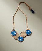 Blue Connected Circle Necklace - CiceroniNecklaceWhe by Abira