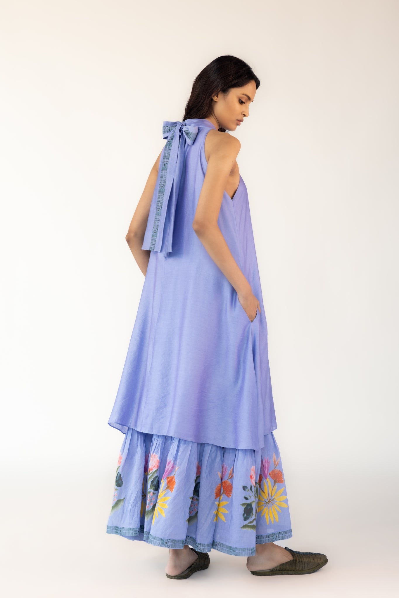 Blue Nordic Scarf Dress - CiceroniDressesOtouto