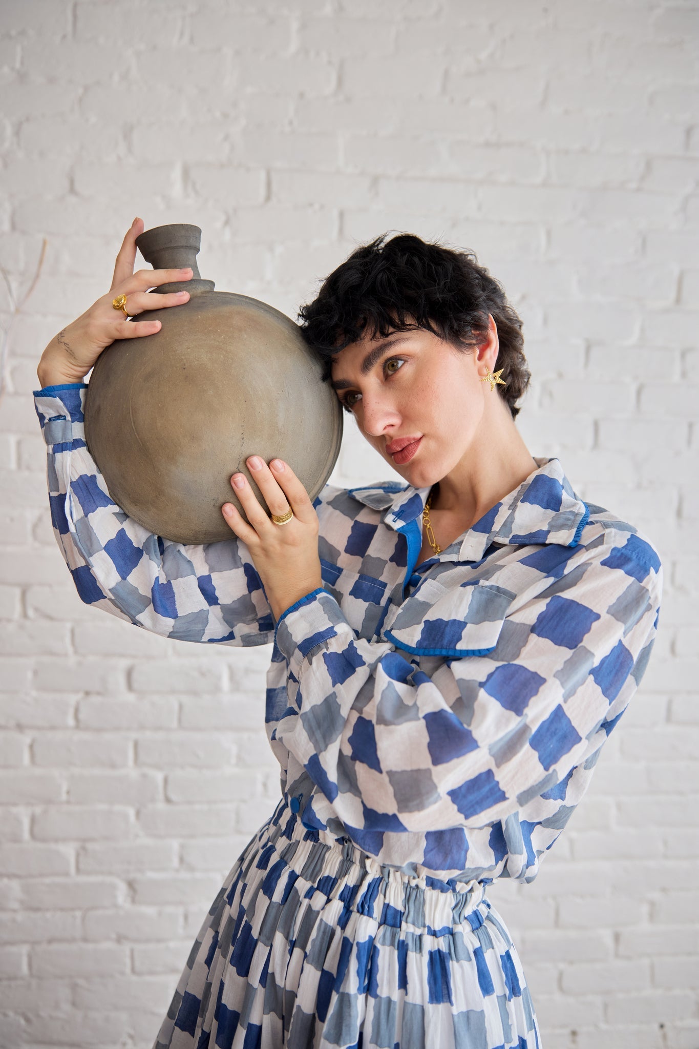 Blue Pixel Shirt - CiceroniWomen ShirtsTaro