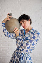 Blue Pixel Shirt - CiceroniWomen ShirtsTaro