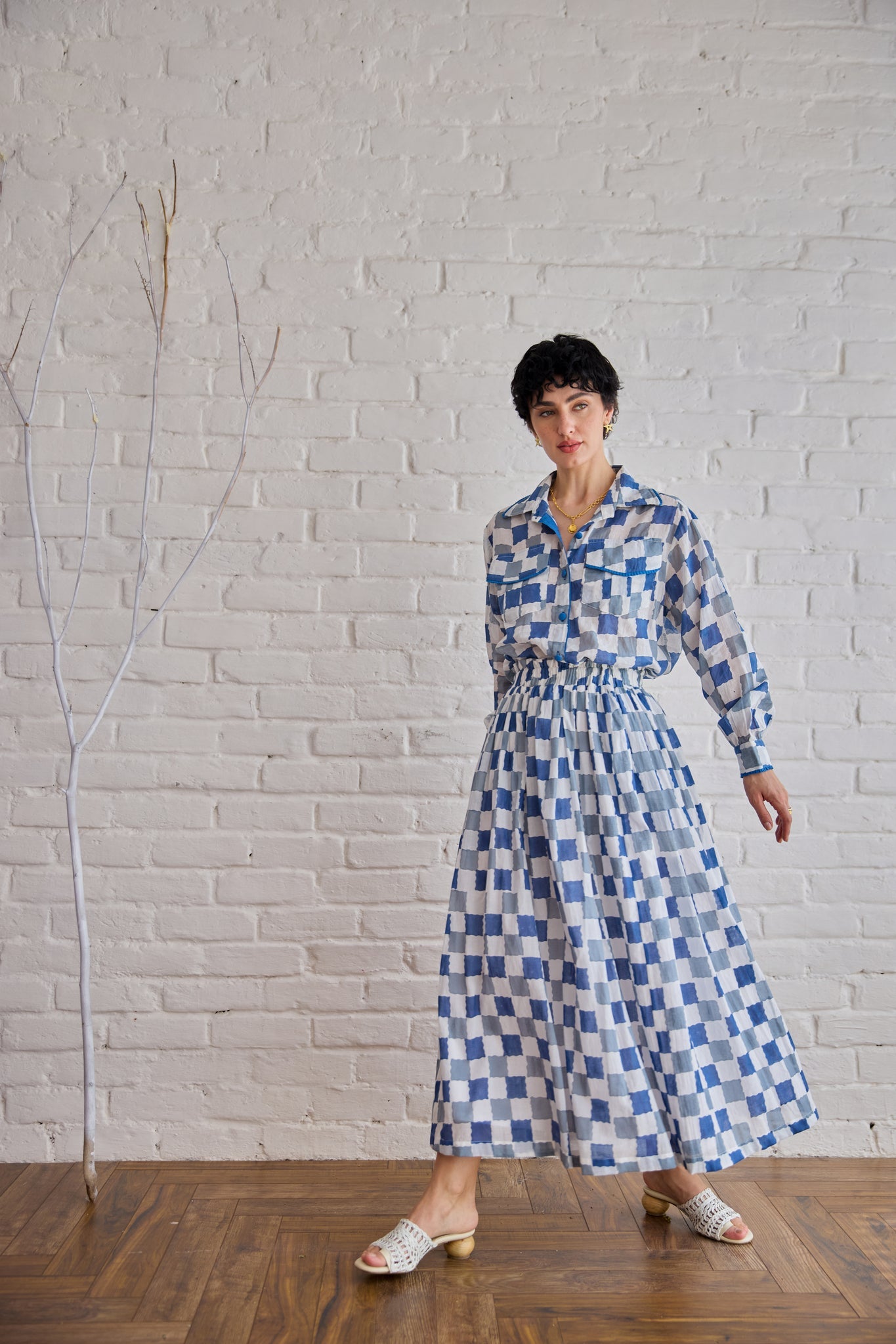 Blue Pixel Skirt - CiceroniSkirtTaro