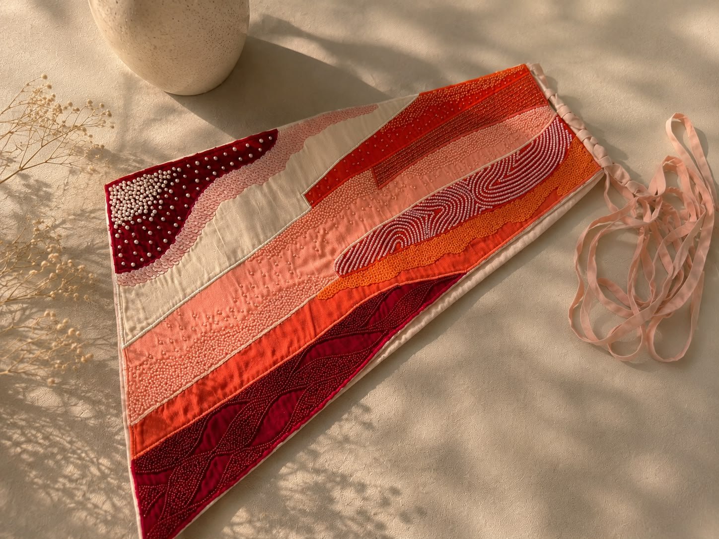 Blush Mosaic Belt - CiceroniBeltsArtbeats by Keerthana