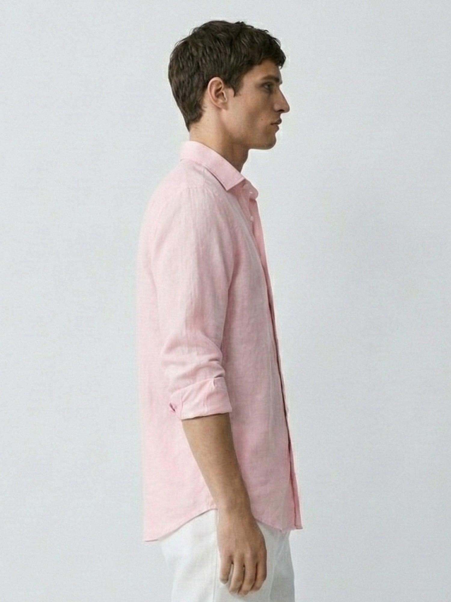 Blush Pink 100% Pure Linen Shirt - CiceroniMen Shirtsbhrāta