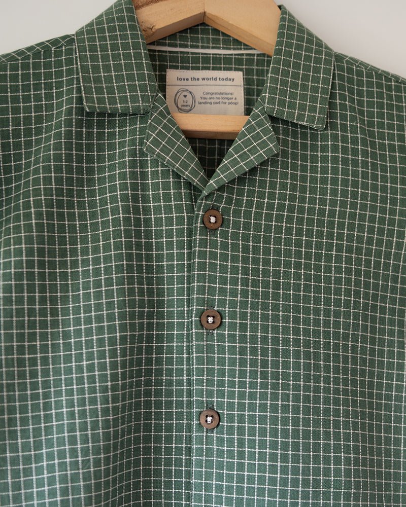Boogie Green Checkered Boys Shirt - CiceroniShirtsLove The World Today