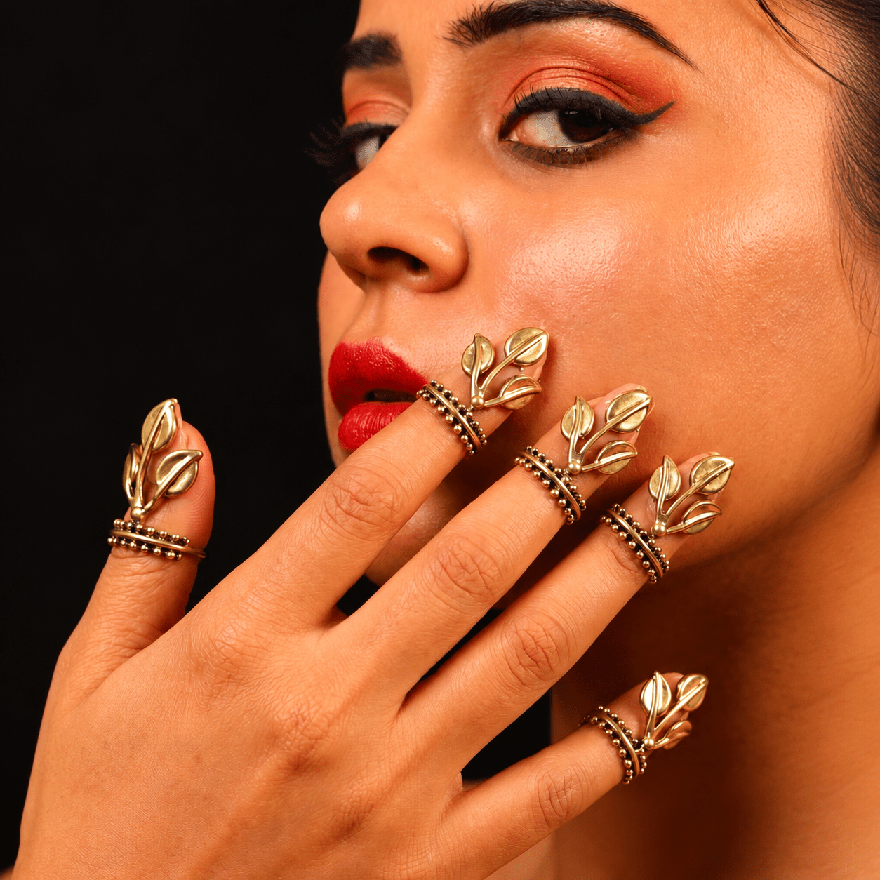 Botanical Sculpt Veil Nail Ring - CiceroniNail RingKalon Art Jewellery