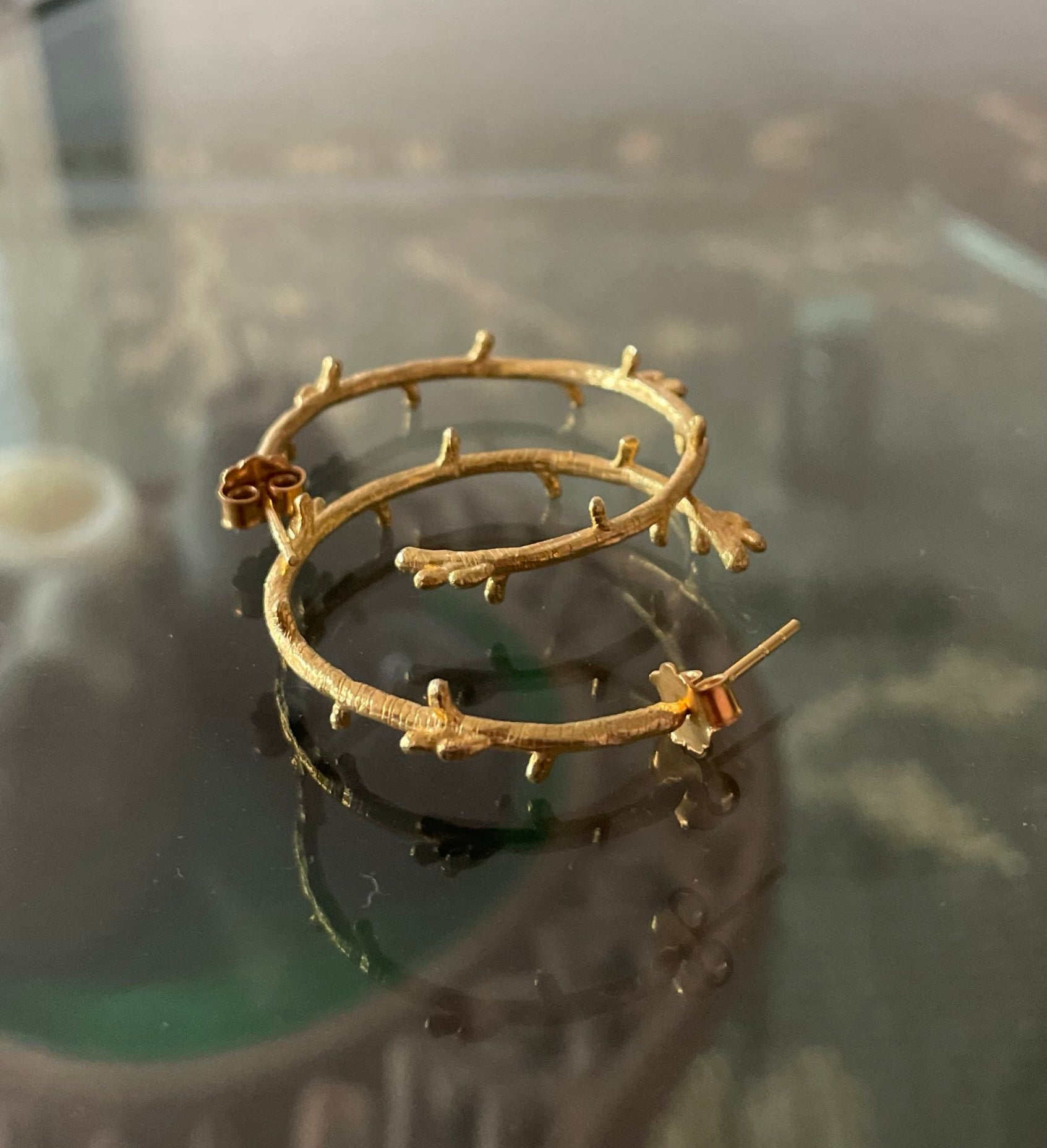 Branch Hoops - CiceroniEarringsMerald Curio