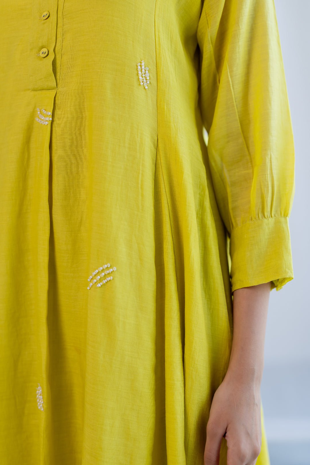 Breezy Lime Dewdrop Dress - CiceroniDressesSilai Studio