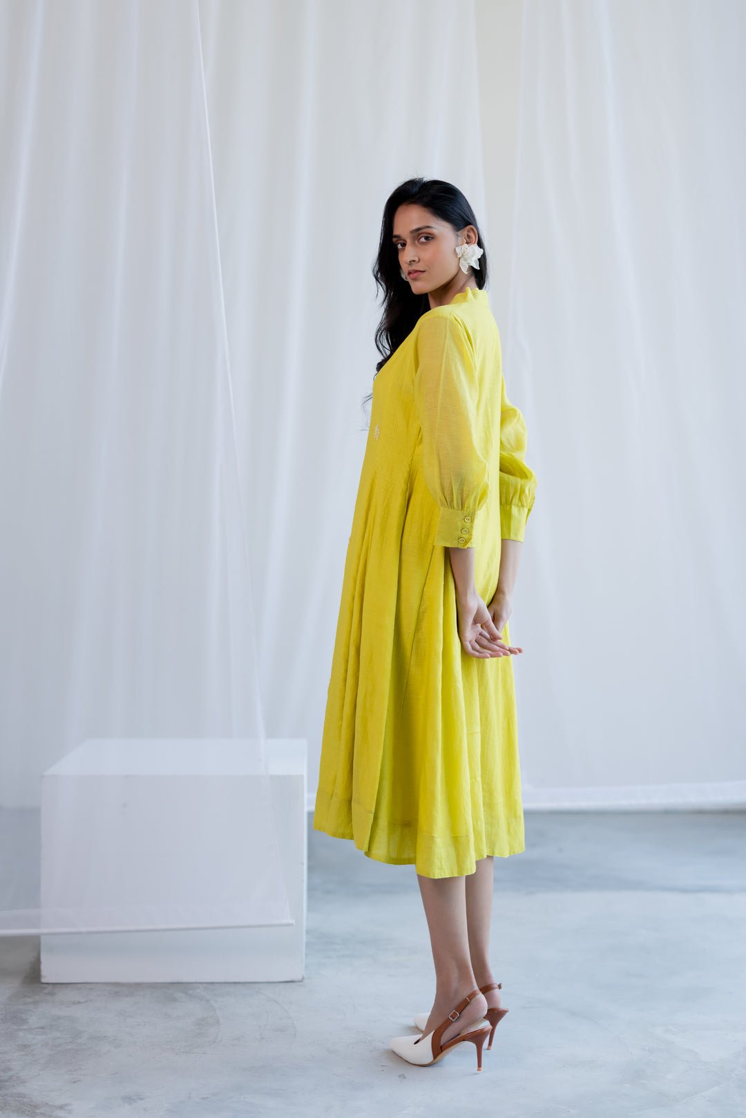 Breezy Lime Dewdrop Dress - CiceroniDressesSilai Studio