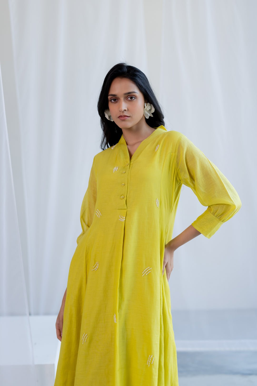 Breezy Lime Dewdrop Dress - CiceroniDressesSilai Studio