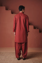 Brick Co - Linen Men's Dhoti Kurta Set - CiceroniKurta Set, Festive WearSaphed