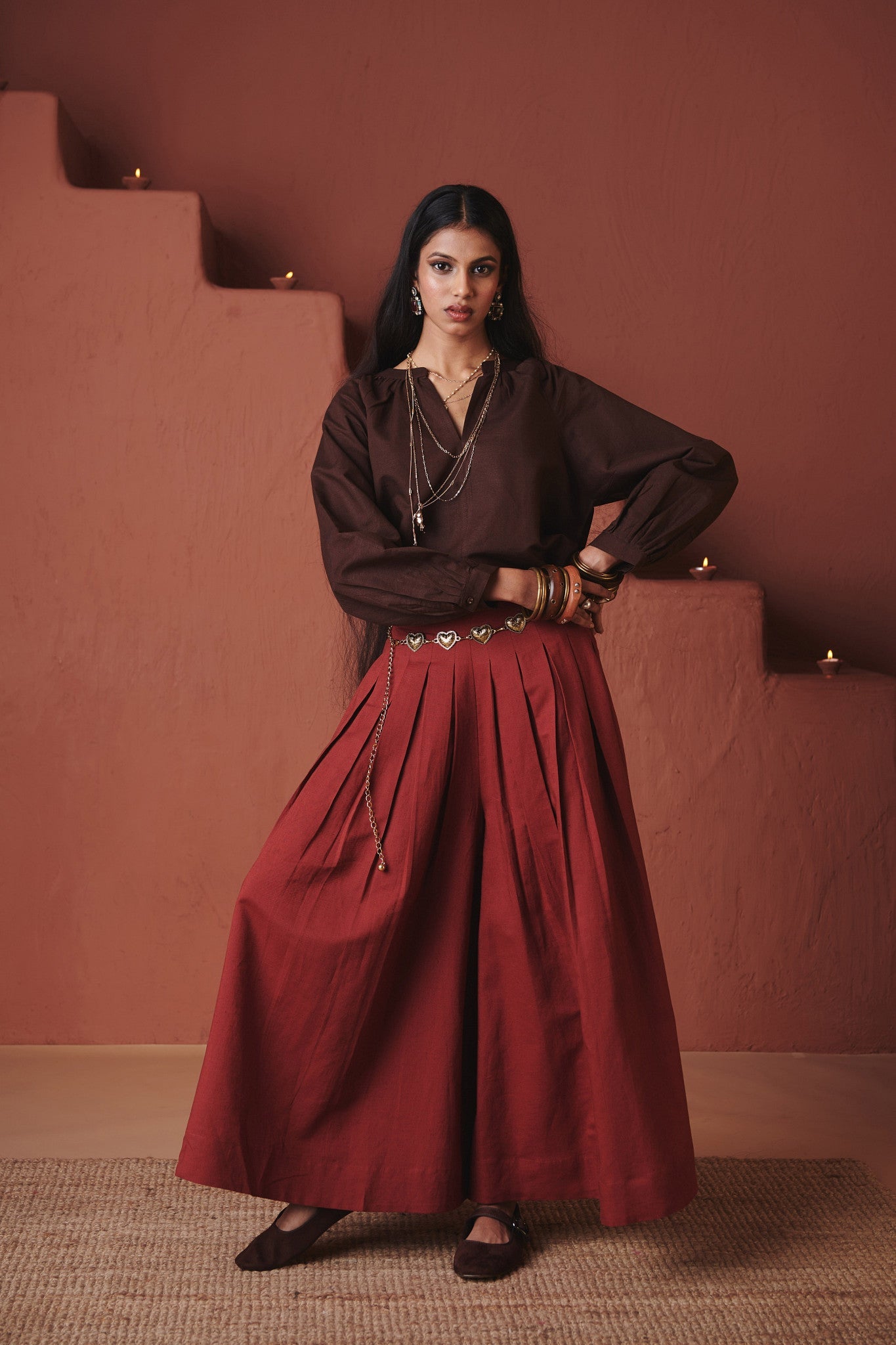 Brick Co - Linen Multi - Pleated Pants - CiceroniWomen PantsSaphed