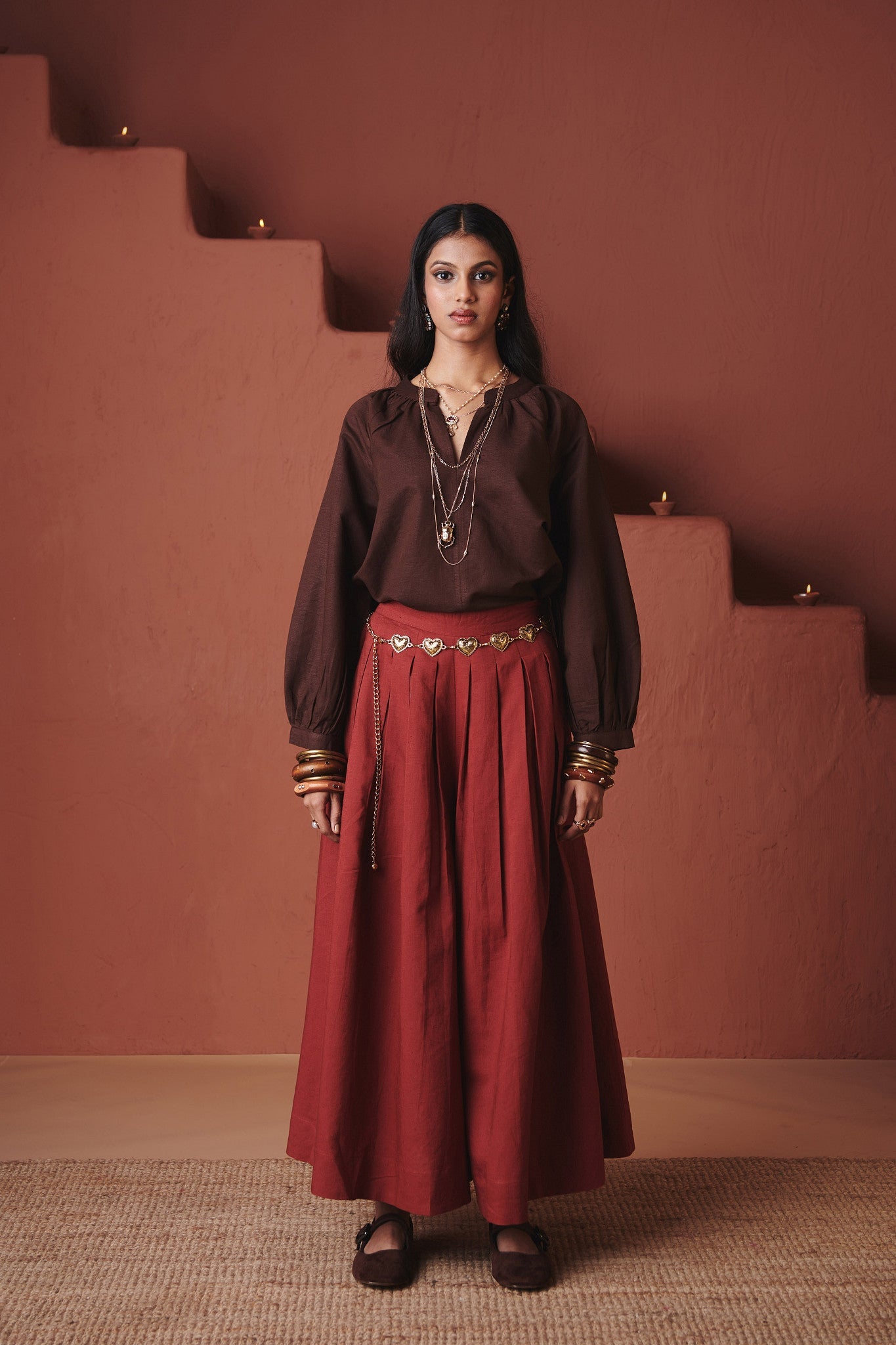 Brick Co - Linen Multi - Pleated Pants - CiceroniWomen PantsSaphed