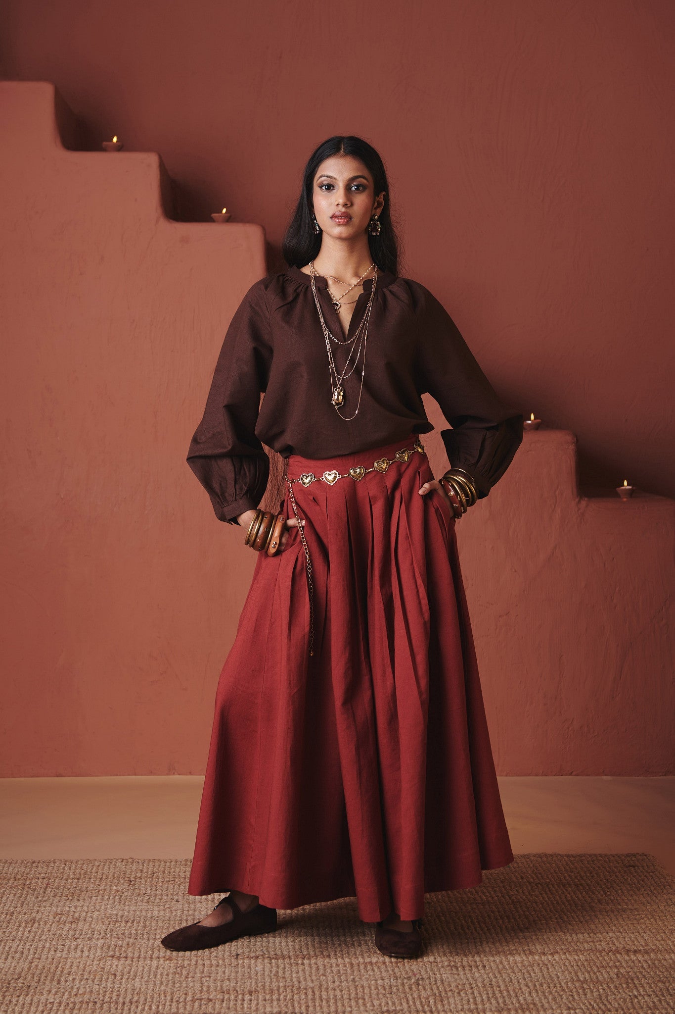 Brick Co - Linen Multi - Pleated Pants - CiceroniWomen PantsSaphed