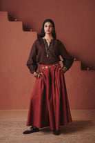 Brick Co - Linen Multi - Pleated Pants - CiceroniWomen PantsSaphed