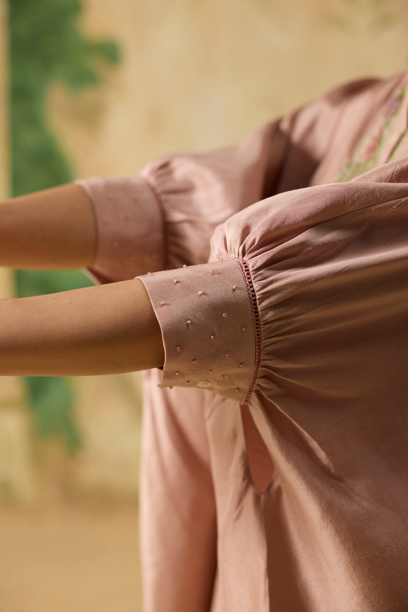 Brisa Kaftan Set - Pink and Brown - CiceroniKaftan SetKhyati Rughani