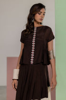 Brown Skirt Set - CiceroniSkirt SetTussah