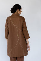 Brown Suma Straight-Cut Dress - CiceroniDressesNirjara