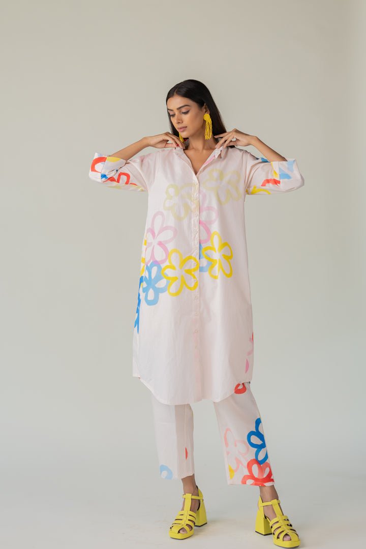 Bubble Bloom Buttondown Co - ord Set - CiceroniKurta Set, Everyday WearSilai Studio