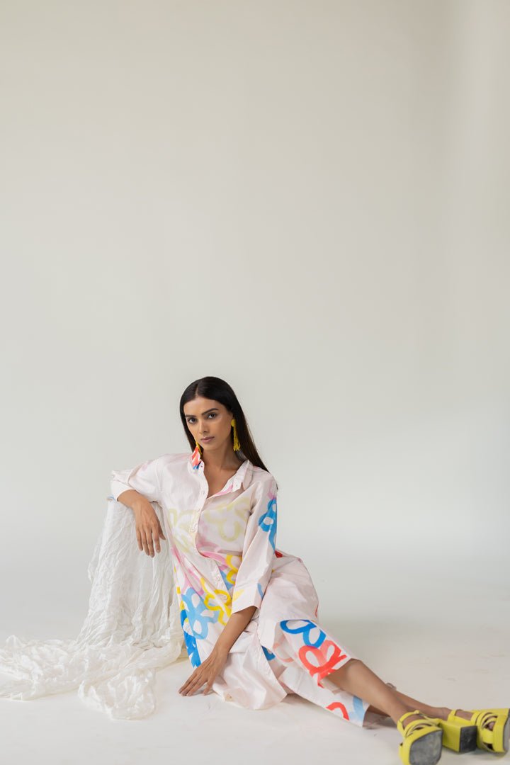 Bubble Bloom Buttondown Co - ord Set - CiceroniKurta Set, Everyday WearSilai Studio