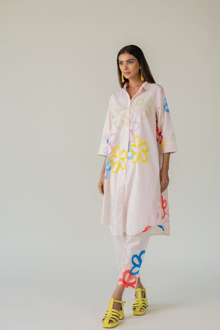 Bubble Bloom Buttondown Co - ord Set - CiceroniKurta Set, Everyday WearSilai Studio