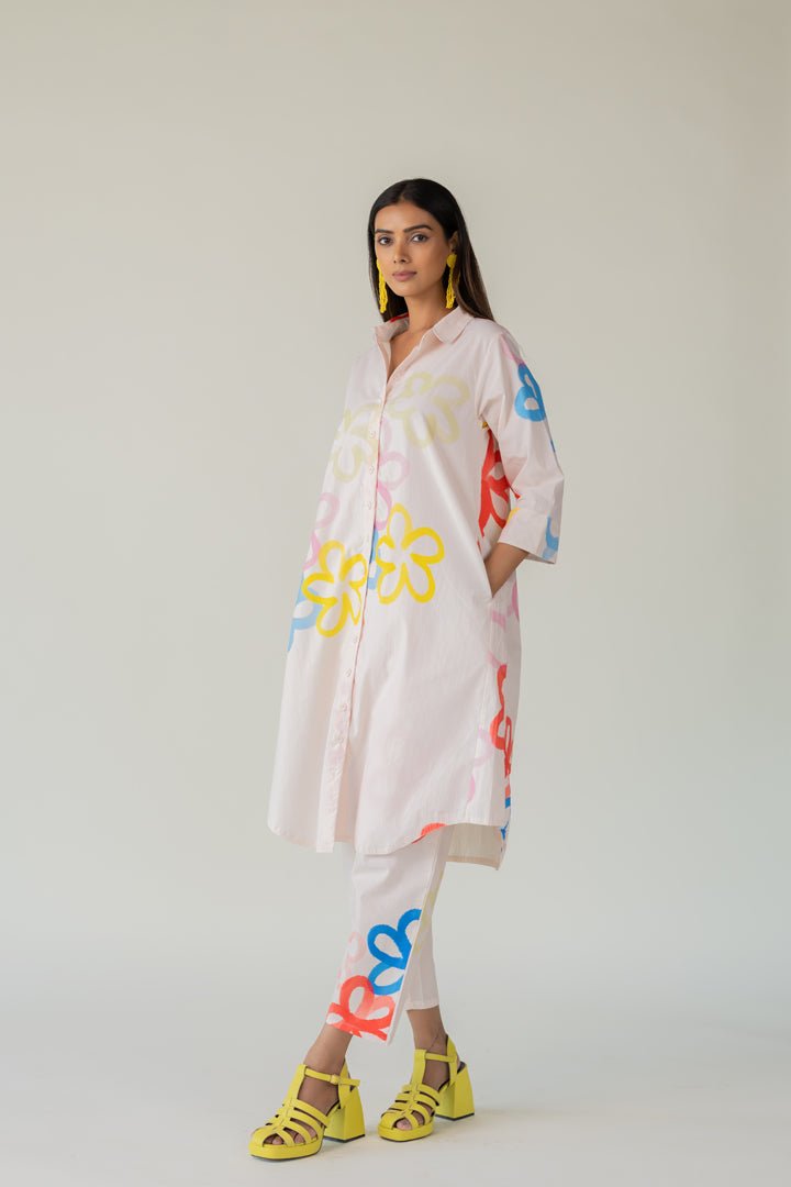 Bubble Bloom Buttondown Co - ord Set - CiceroniKurta Set, Everyday WearSilai Studio