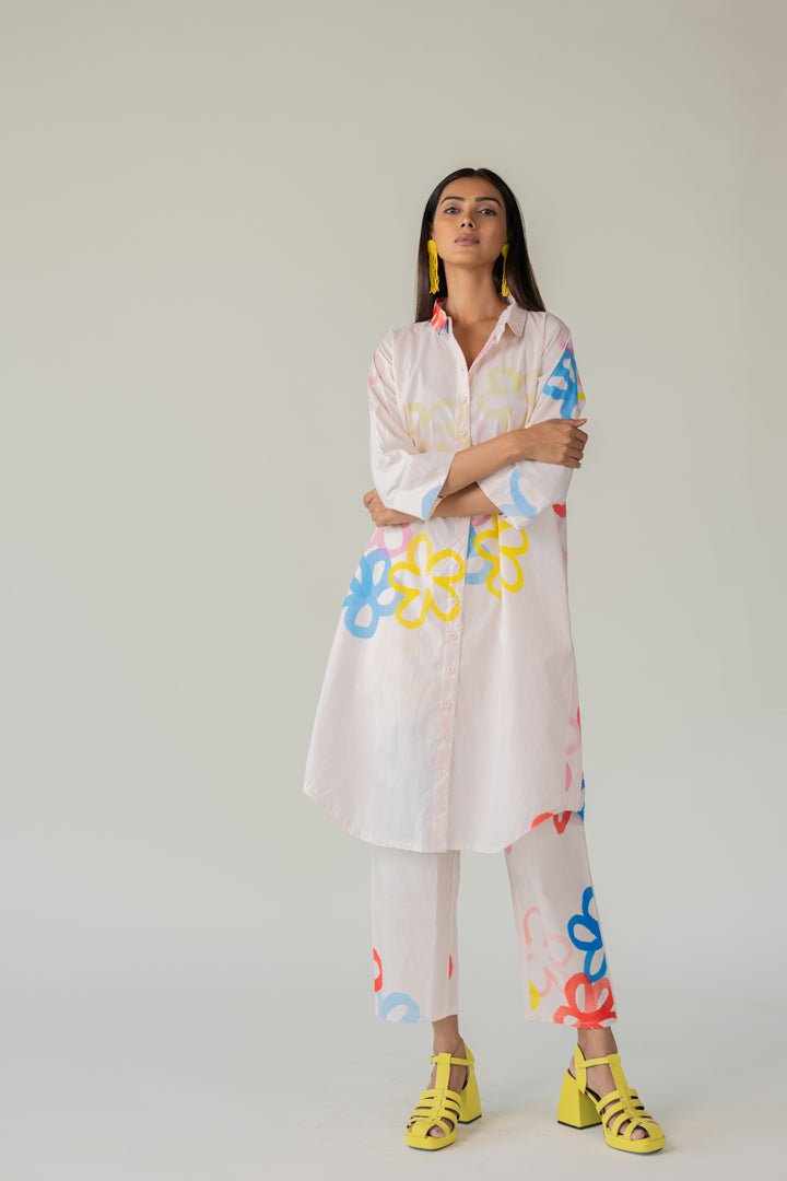 Bubble Bloom Buttondown Co - ord Set - CiceroniKurta Set, Everyday WearSilai Studio