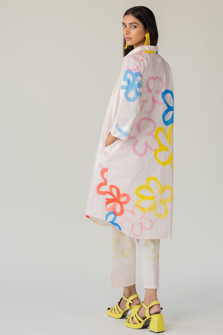 Bubble Bloom Buttondown Co - ord Set - CiceroniKurta Set, Everyday WearSilai Studio