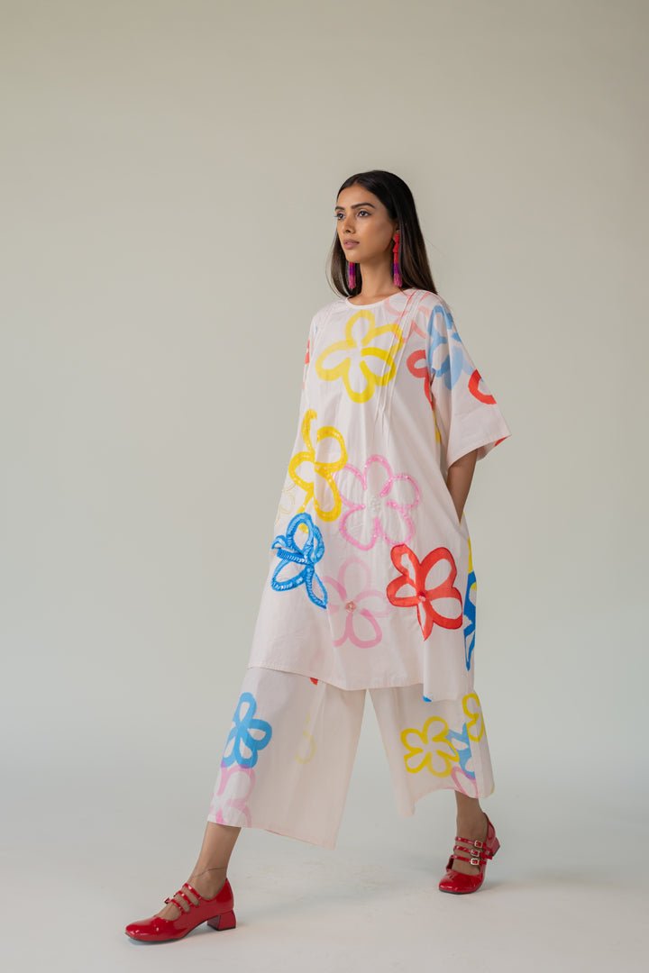 Bubble Bloom Embroidered Co - ord Set - CiceroniKurta Set, Everyday WearSilai Studio