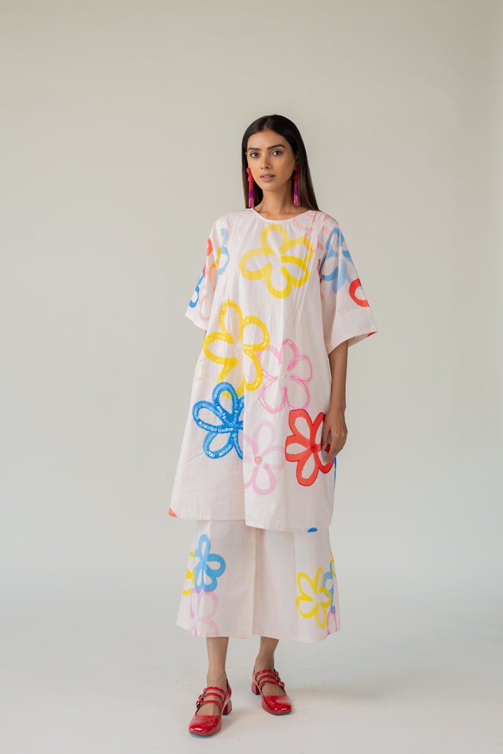 Bubble Bloom Embroidered Co - ord Set - CiceroniKurta Set, Everyday WearSilai Studio