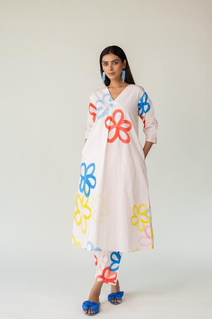 Bubble Bloom Kurta Co - ord Set - CiceroniKurta Set, Everyday WearSilai Studio