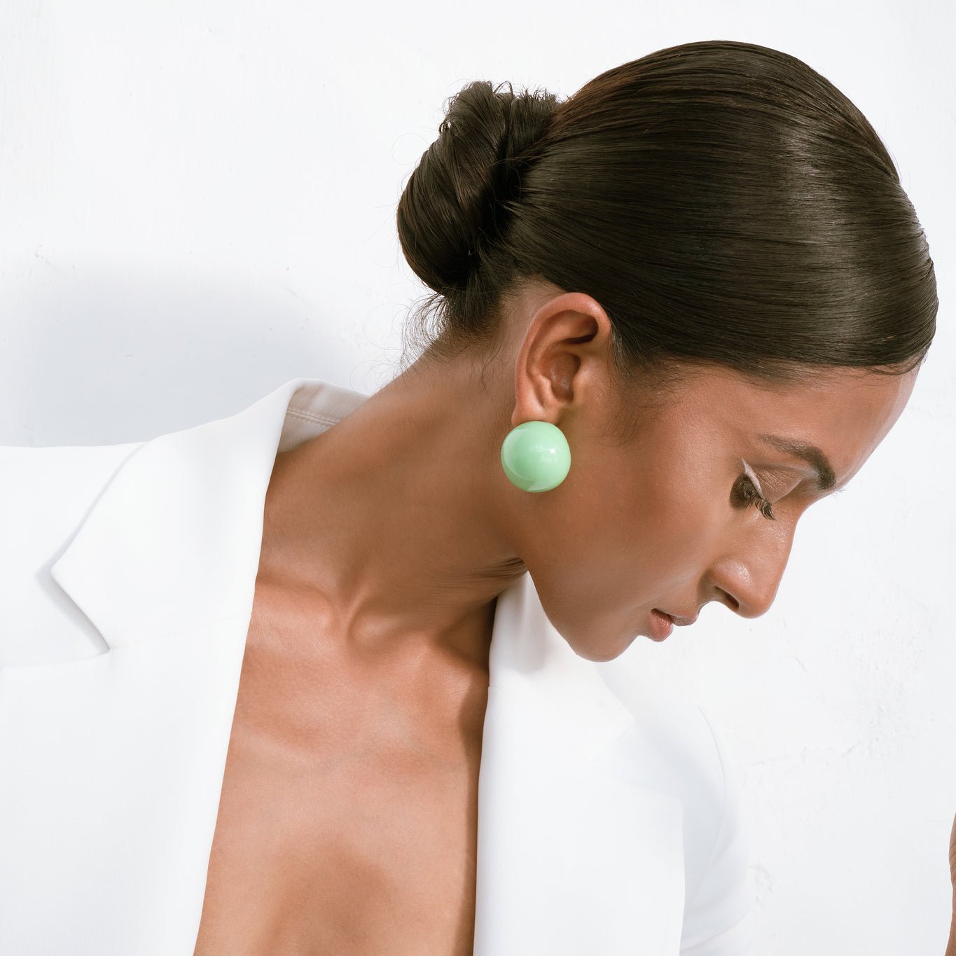 Bubble Studs - Mint - CiceroniEarringsEquiivalence