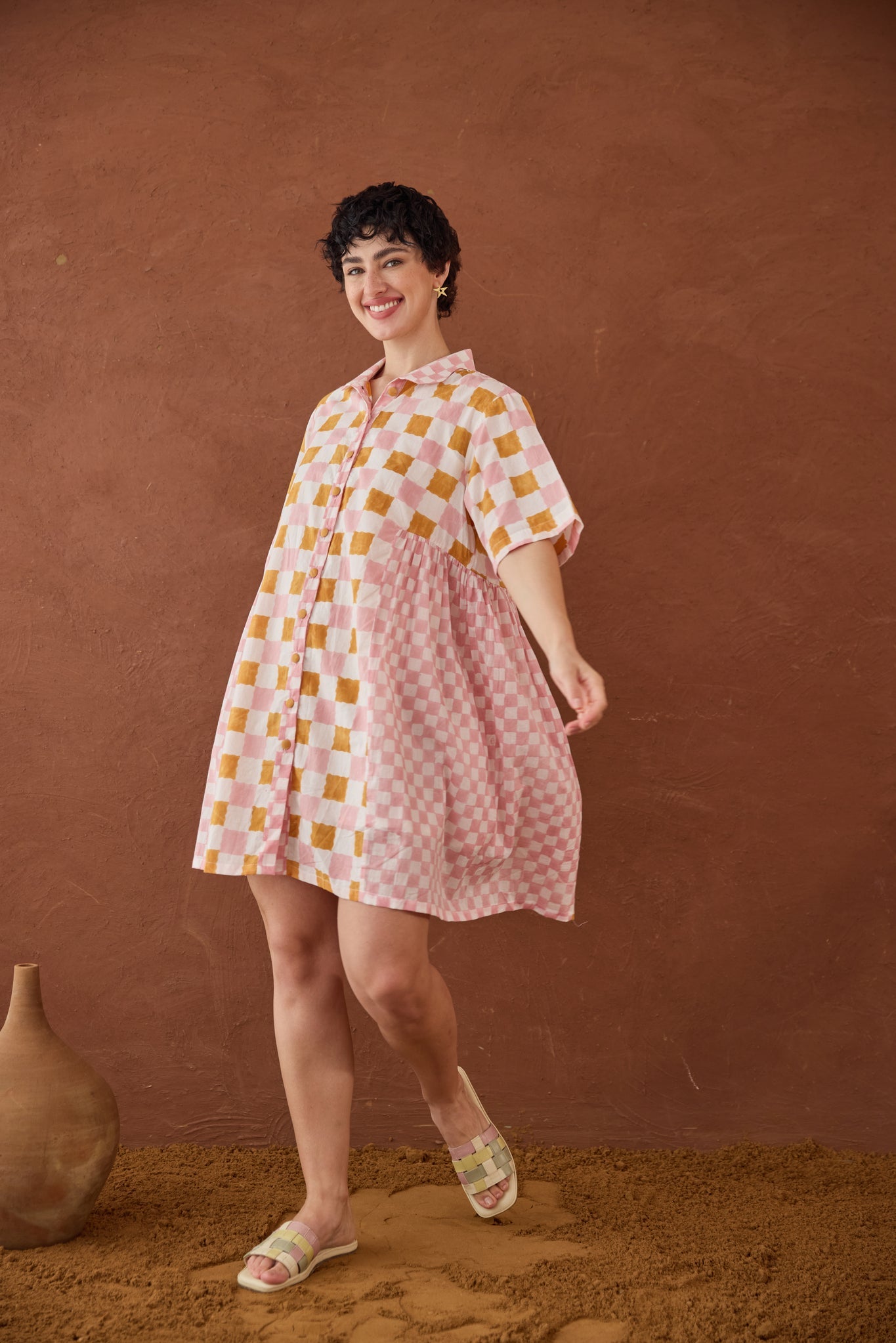 Bubblegum Shirt Dress - CiceroniDressesTaro