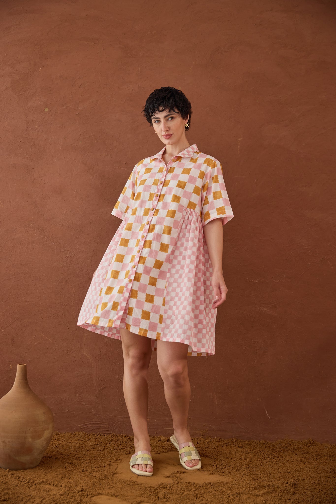 Bubblegum Shirt Dress - CiceroniDressesTaro