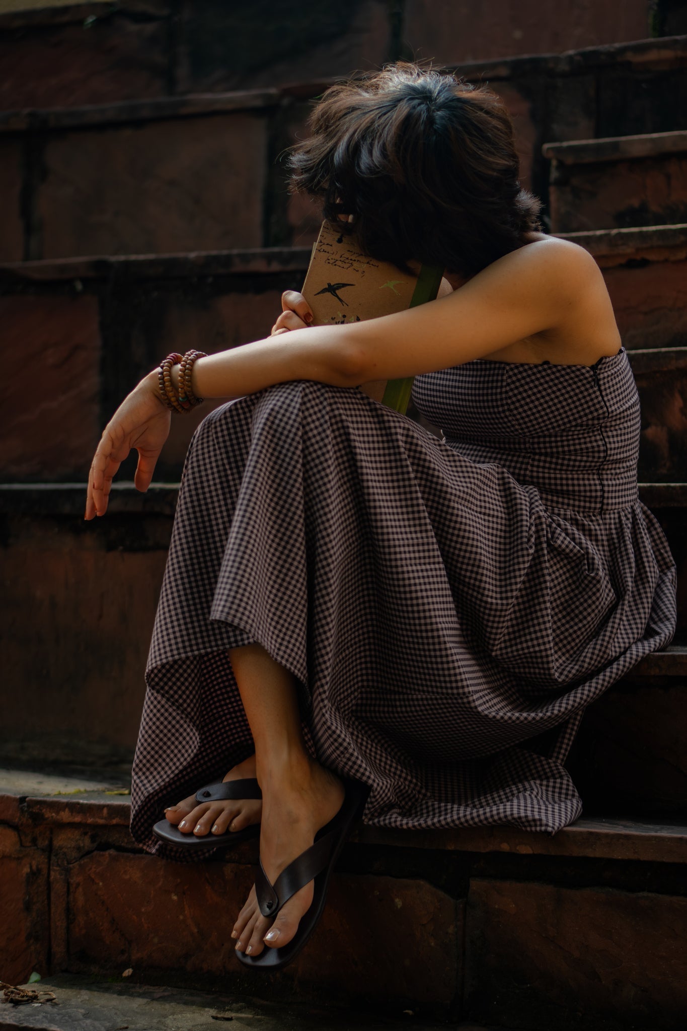 Burgundy Knot Flip Flops - Women - CiceroniFlatsSlomotion