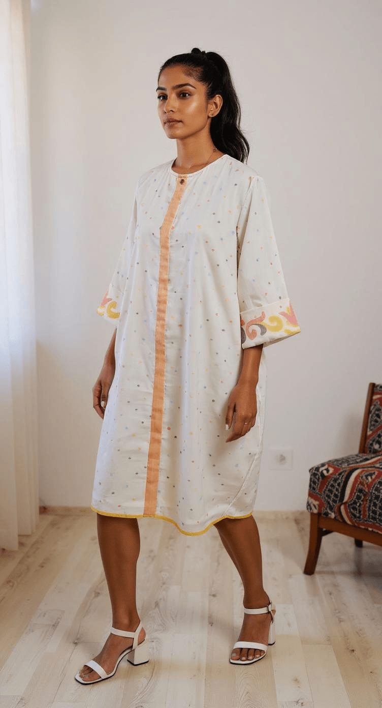 Button Down Cuff Dress - CiceroniDressesBhomra