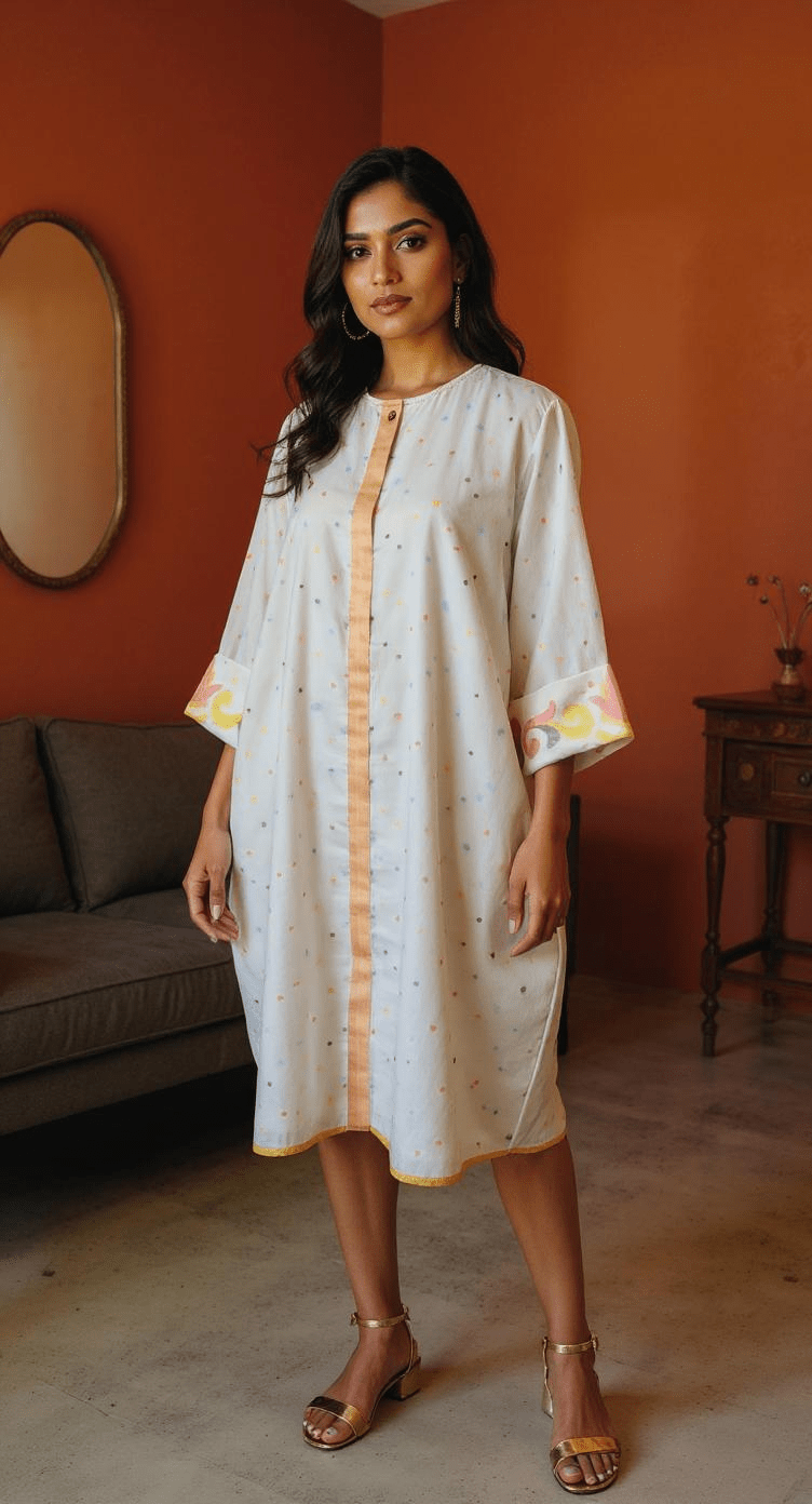 Button Down Cuff Dress - CiceroniDressesBhomra