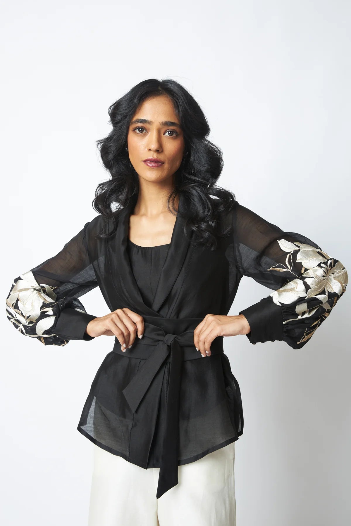 BW Reva - Blazer Wrap Top & Wide - Leg Pant - CiceroniCo - ord SetMadder Much