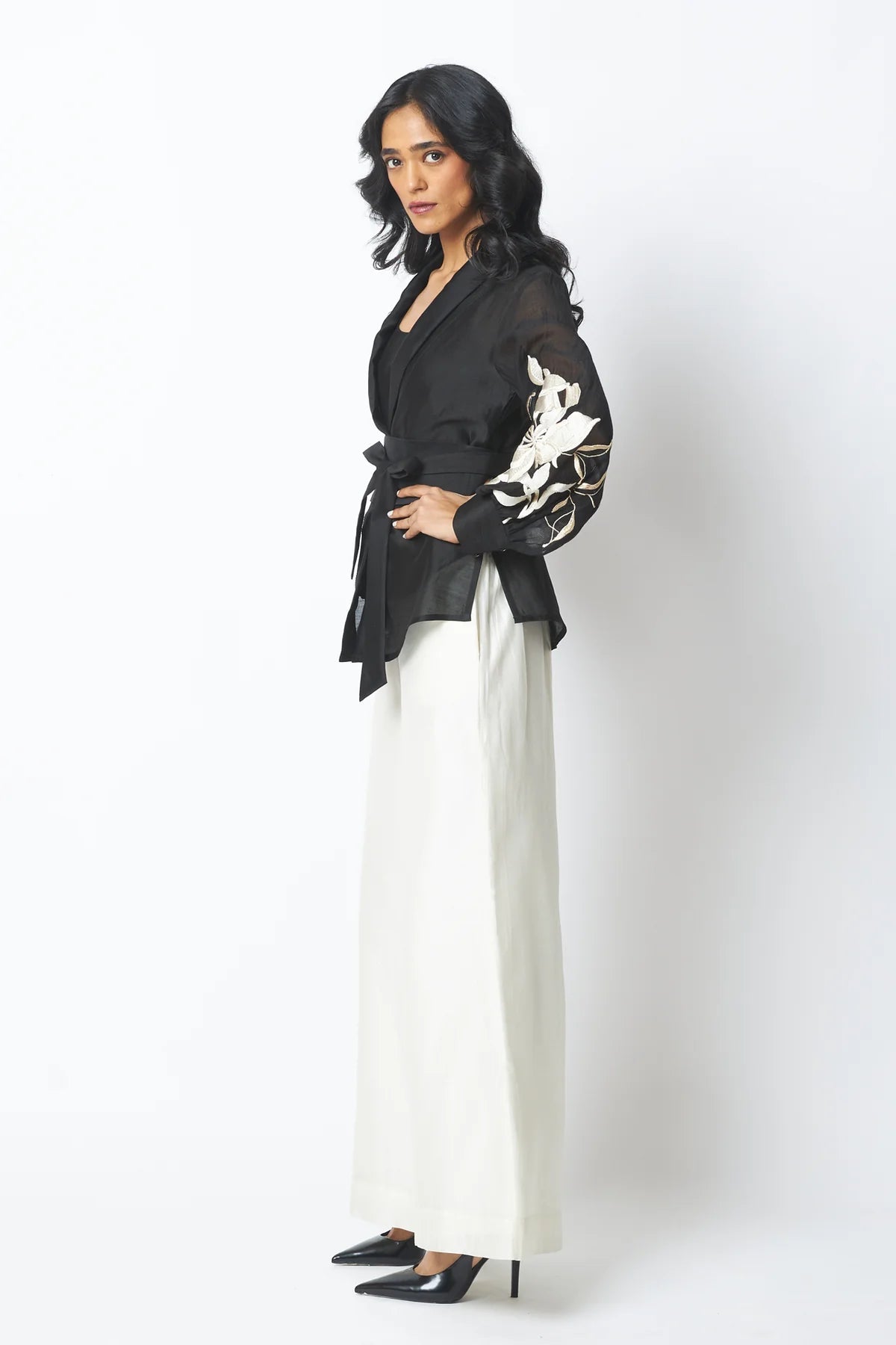 BW Reva - Blazer Wrap Top & Wide - Leg Pant - CiceroniCo - ord SetMadder Much