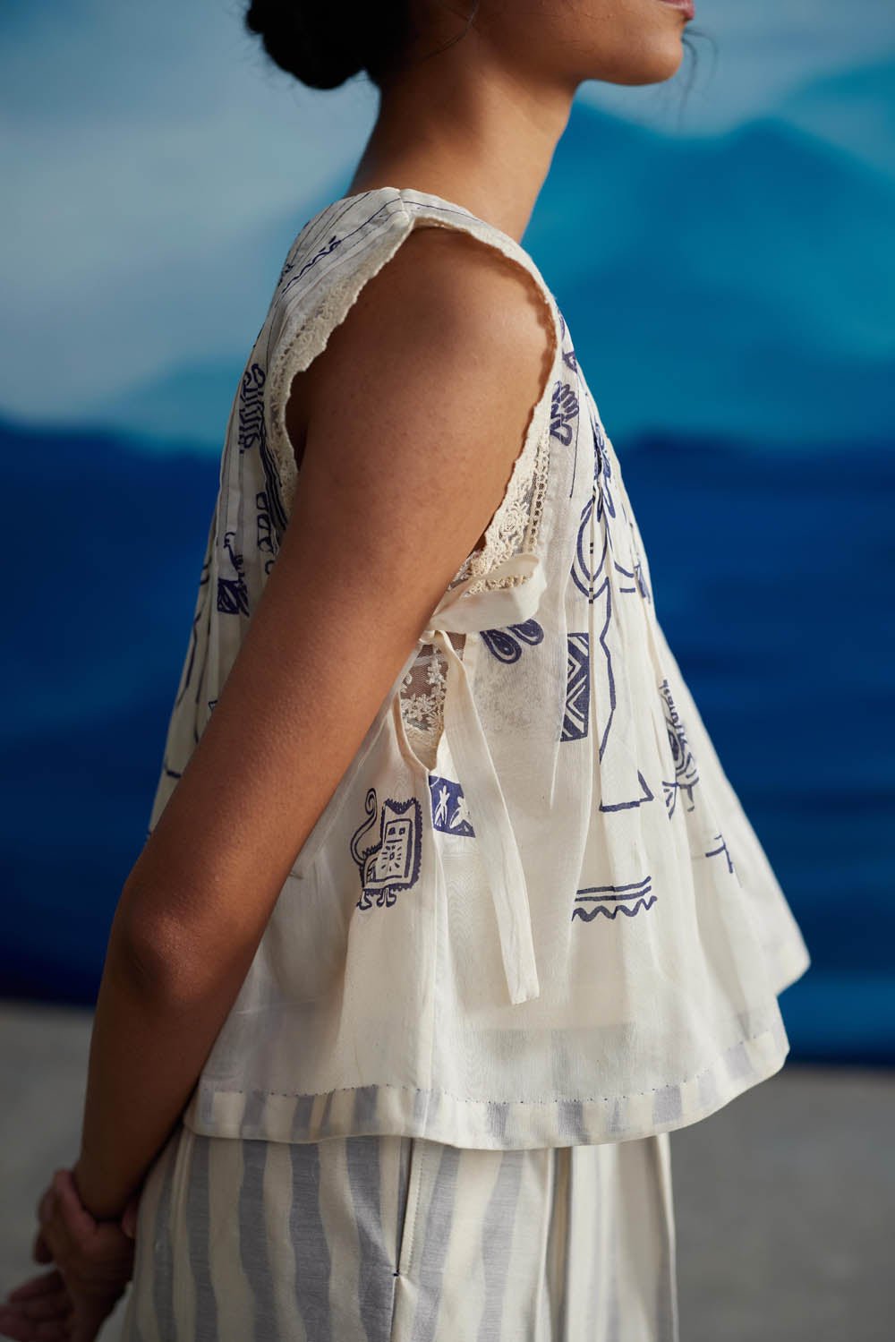 Calantha Pleated Top - CiceroniTopsAhmev