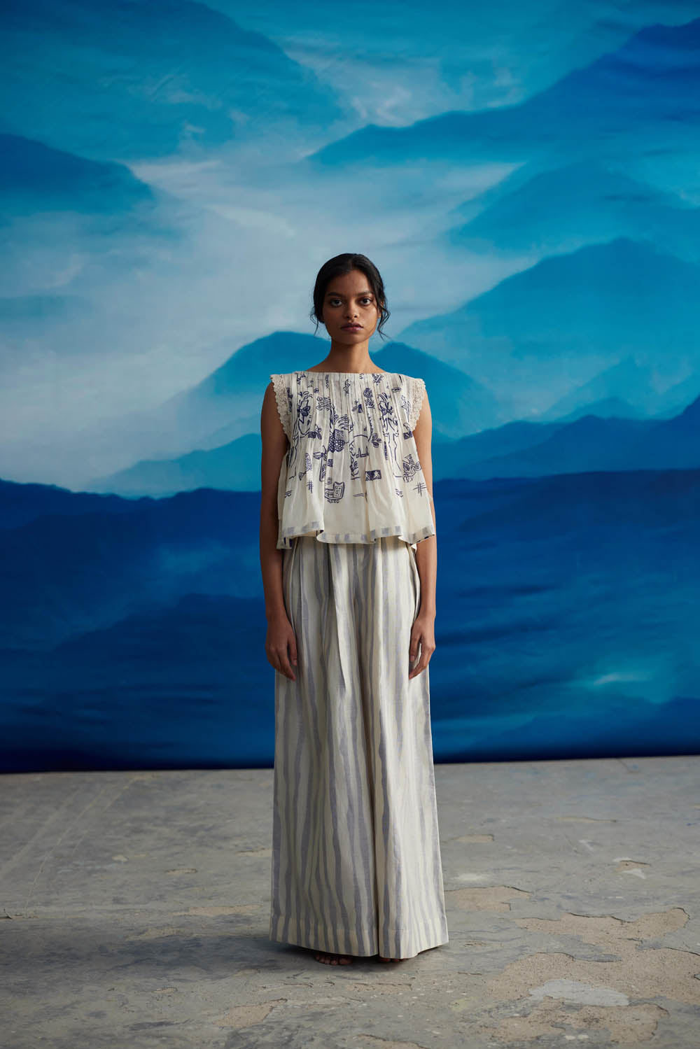 Calantha Pleated Top - CiceroniTopsAhmev