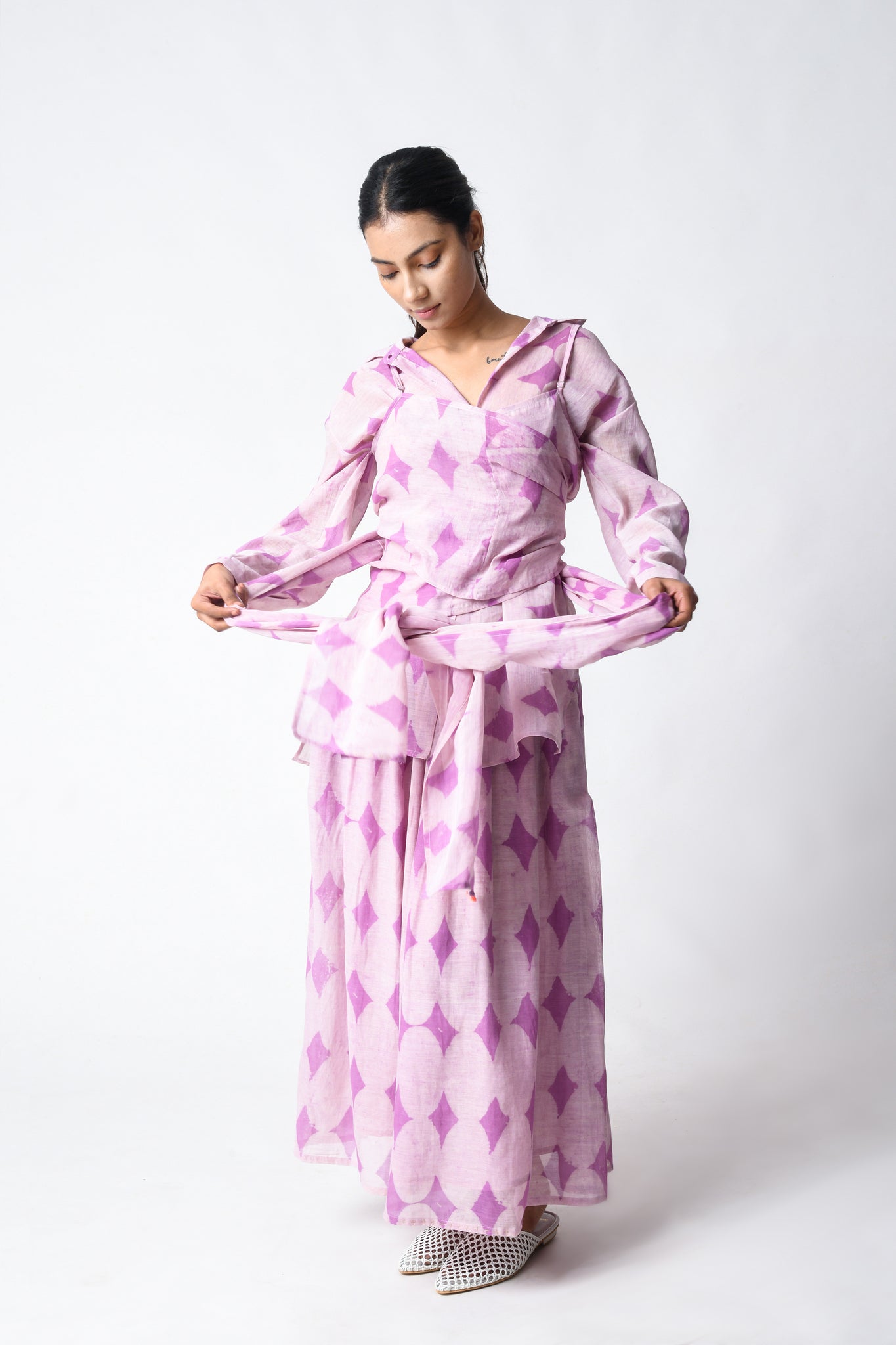 Cami Wrap Plum Co - ord Set - CiceroniSkirt SetJayati Goenka