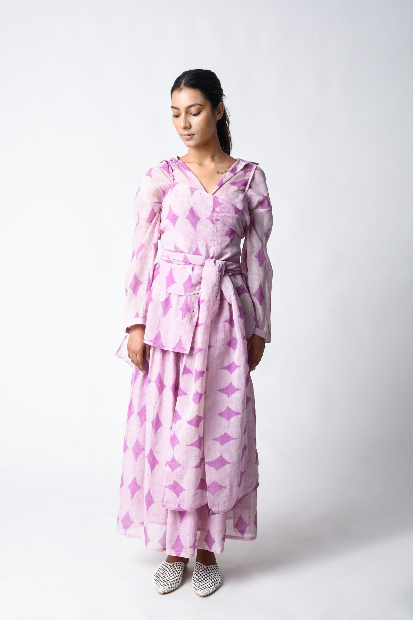 Cami Wrap Plum Co - ord Set - CiceroniSkirt SetJayati Goenka